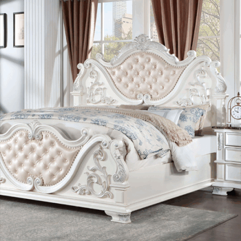 Pearl White Esparanza Bed CM7478WH By Furniture of America
