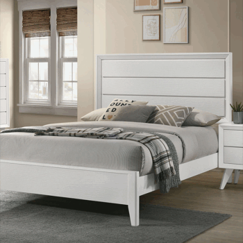 White Dortmund Bed CM7465WH By Furniture of America