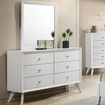 White Dortmund Dresser CM7465WH-D By Furniture of America