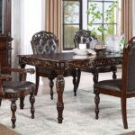 Brown Cherry/Espresso Nouvelle Dining Table CM3256CH-T By Furniture of America 13