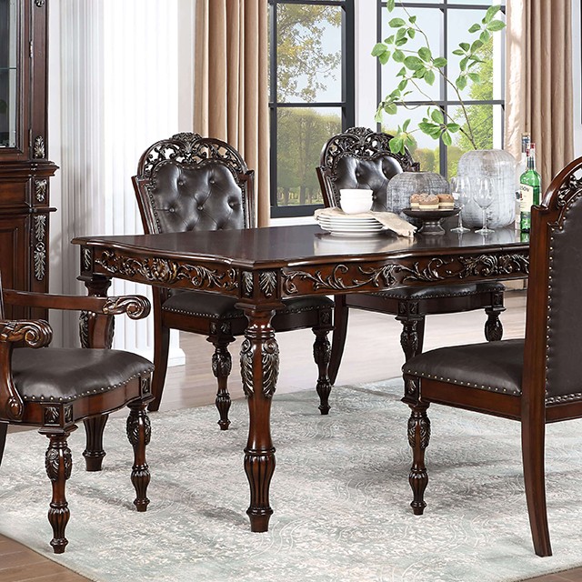 Brown Cherry/Espresso Nouvelle Dining Table CM3256CH-T By Furniture of America