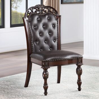 Brown Cherry/Espresso Nouvelle Side Chair CM3256CH-SC-2PK By Furniture of America