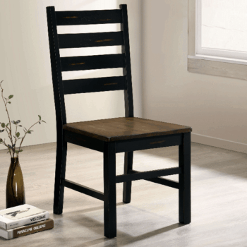 Black/Dark Oak Barbary Side Chair CM3257A-SC-2PK By Furniture of America