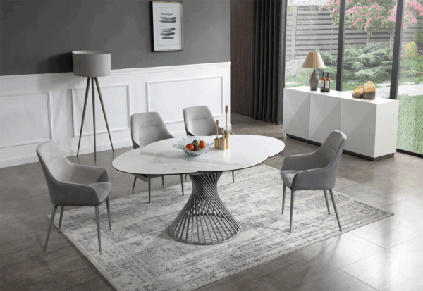Mat, Shiny 9034 Dining Table with 1254 Chairs and 3012 buffet p11456 By ESF Furniture 31