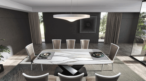Elite White Dining table i38095 By ESF Furniture 8