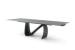9087 Table Dark gray with 1218 swivel dark gray chair p12870 By ESF Furniture ESF Furniture Mobilia Cleopatra 31 9087 Table Dark gray with 1218 swivel dark gray chair p12870 By ESF Furniture 31