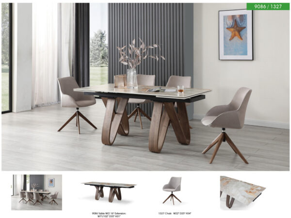 9086 Table with 1327 swivel Chairs p12152 By ESF Furniture 13