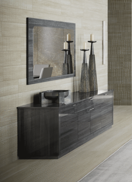 High Gloss Lacquer Vulcano 4 Door Buffet I38341 By Esf Furniture | Mobilia Cleopatra High Gloss Lacquer Vulcano 4 Door Buffet i38341 By ESF Furniture