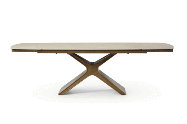 9368 Table Taupe with 1239 Swivel Beige Chairs p12874 By ESF Furniture 19