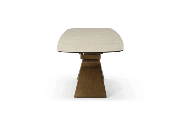 9368 Table Taupe with 1239 Swivel Beige Chairs p12874 By ESF Furniture 21