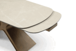 9368 Table Taupe with 1239 Swivel Beige Chairs p12874 By ESF Furniture 39