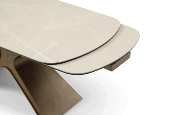 9368 Table Taupe with 1239 Swivel Beige Chairs p12874 By ESF Furniture 24