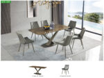 Mat, Shiny 311 Marble Dining Table with 137 Chairs p11446 By ESF Furniture 32