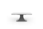 9437 Dining Table with 1218 Swivel Gray Taupe Chairs p13304 By ESF Furniture ESF Furniture Mobilia Cleopatra 25 9437 Dining Table with 1218 Swivel Gray Taupe Chairs p13304 By ESF Furniture 25