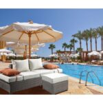 Salena Patio Sofa & Ottoman in Beige Fabric & Gray Wicker by ACME Outdoor Furniture Mobilia Cleopatra 27 Salena Patio Sofa & Ottoman in Beige Fabric & Gray Wicker by ACME 27