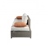 Salena Patio Sofa & Ottoman in Beige Fabric & Gray Wicker by ACME Outdoor Furniture Mobilia Cleopatra 33 Salena Patio Sofa & Ottoman in Beige Fabric & Gray Wicker by ACME 33