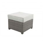 Salena Patio Sofa & Ottoman in Beige Fabric & Gray Wicker by ACME Outdoor Furniture Mobilia Cleopatra 36 Salena Patio Sofa & Ottoman in Beige Fabric & Gray Wicker by ACME 36