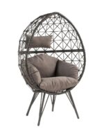 Light Gray Fabric Aeven Patio Lounge Chair 45111 by ACME Chair & Bench Mobilia Cleopatra 12 Light Gray Fabric Aeven Patio Lounge Chair 45111 by ACME 12