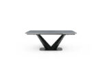 9436 Dining Table with 1218 Swivel Gray Taupe Chairs p13300 By ESF Furniture 24