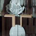 High Gloss Lacquer Volare Dining Room Set Dark Walnut