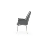 9087 Table Dark Gray with 1218 Swivel Dark Gray Chair