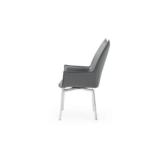 9087 Table Dark Gray with 1218 Swivel Dark Gray Chair