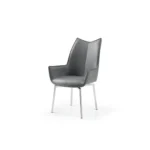 9087 Table Dark Gray with 1218 Swivel Dark Gray Chair