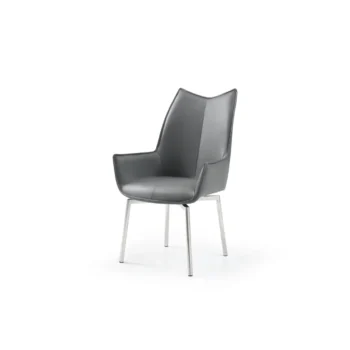 9087 Table Dark Gray with 1218 Swivel Dark Gray Chair