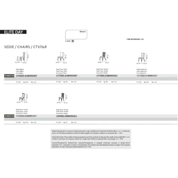 Shiny Elite White Dining Room Set by Camelgroup Italy