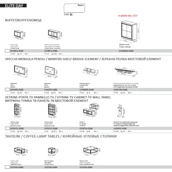 Shiny Elite White Dining Room Set by Camelgroup Italy