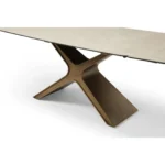 9368 Table Taupe with 1239 Swivel Beige Chairs