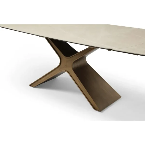 9368 Table Taupe with 1239 Swivel Beige Chairs