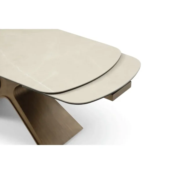 9368 Table Taupe with 1239 Swivel Beige Chairs