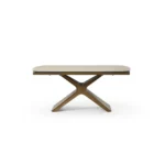 9368 Table Taupe with 1239 Swivel Beige Chairs