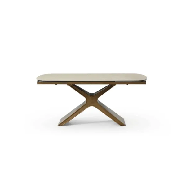 9368 Table Taupe with 1239 Swivel Beige Chairs