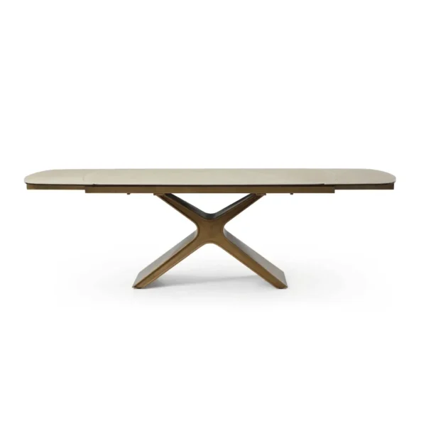 9368 Table Taupe with 1239 Swivel Beige Chairs