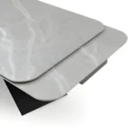 Gray 9422 Dining Table with 1218 swivel Dark gray chairs