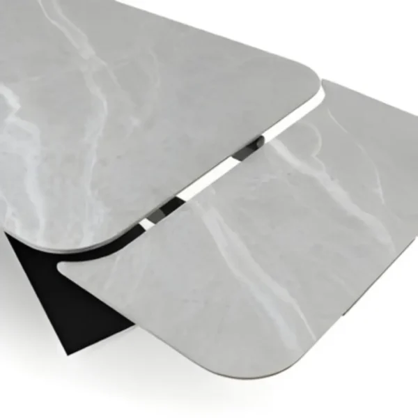 Gray 9422 Dining Table with 1218 swivel Dark gray chairs