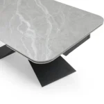 Gray 9422 Dining Table with 1218 swivel Dark gray chairs