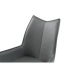 Gray 9422 Dining Table with 1218 swivel Dark gray chairs