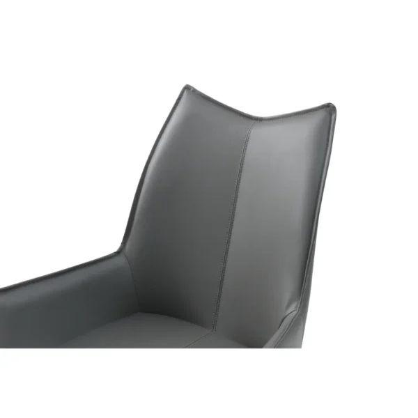 Gray 9422 Dining Table with 1218 swivel Dark gray chairs