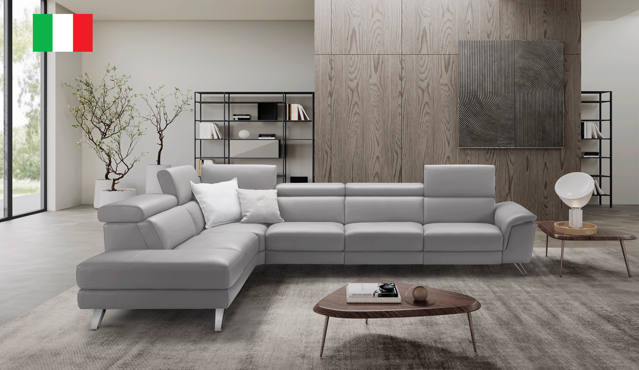 Denver Left Sectional w/1 Electric Recliner i38235 By ESF Furniture