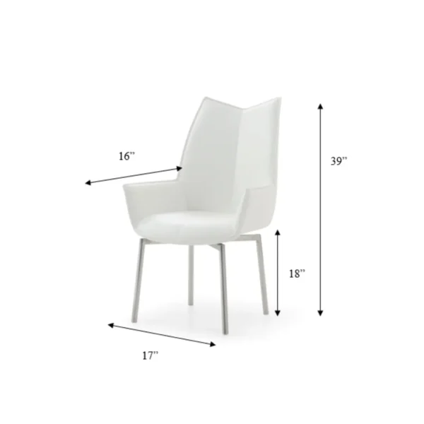 Mat Shiny 1218 Swivel Dining Chair