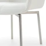 Mat 9113 Dining Table with 1218 Swivel White Chairs By ESF Furniture - Image 17