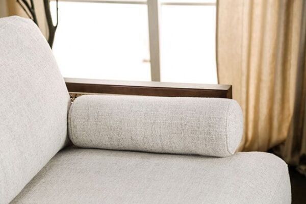 Beige/Walnut Alesund Loveseat CM9982-LV By Furniture Of America 12