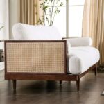 Beige/Walnut Alesund Loveseat CM9982-LV By Furniture Of America 15