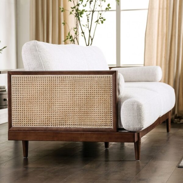 Beige/Walnut Alesund Loveseat CM9982-LV By Furniture Of America 10