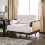 Beige/Walnut Alesund Chair CM9982-CH By Furniture Of America 13
