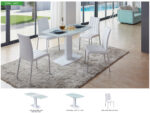 High Gloss Lacquer 2396 Table with extention and 3450 Chairs p9576 By ESF Furniture Luxury Dining Sets Mobilia Cleopatra 32 High Gloss Lacquer 2396 Table with extention and 3450 Chairs p9576 By ESF Furniture 32