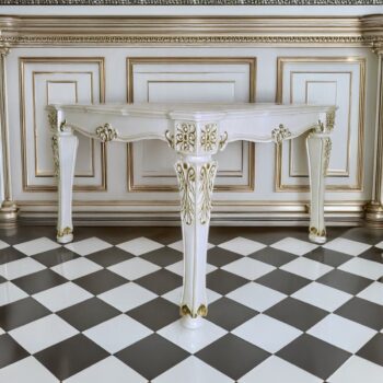 Vendome Counter Height Table in Antique Pearl Finish DN01515 By ACME